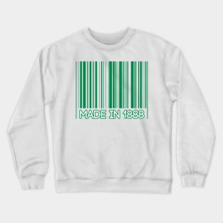 MADE IN 1888, Glasgow Celtic Football Club Green Barcode Design Crewneck Sweatshirt